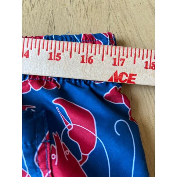 lobster Swim Trunks Shorts mens Medium Surfer Board blue red Tommy Hilfiger USA - Picture 5 of 11